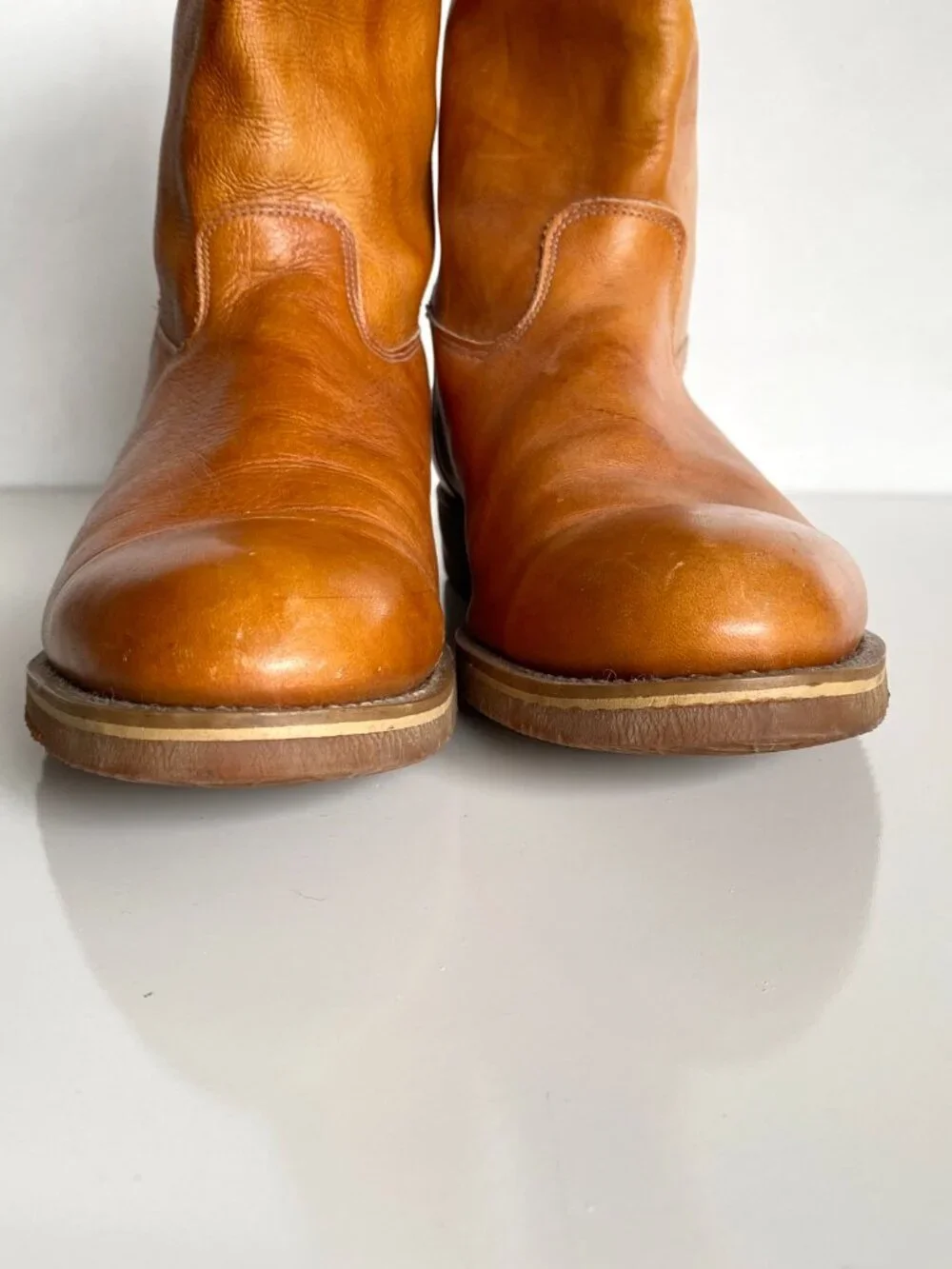 Vintage Dingo Brown Cognac Leather Insulted Boots Men's Size 10 - Picture 10 of 14
